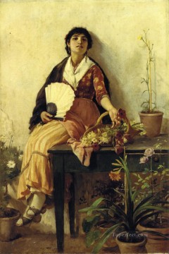 フィレンツェの少女の肖像画 フランク・デュベネック Oil Paintings
